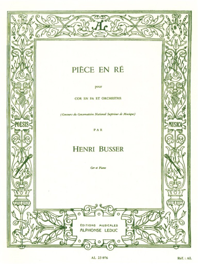 Piece En Re -Cor Et Orch